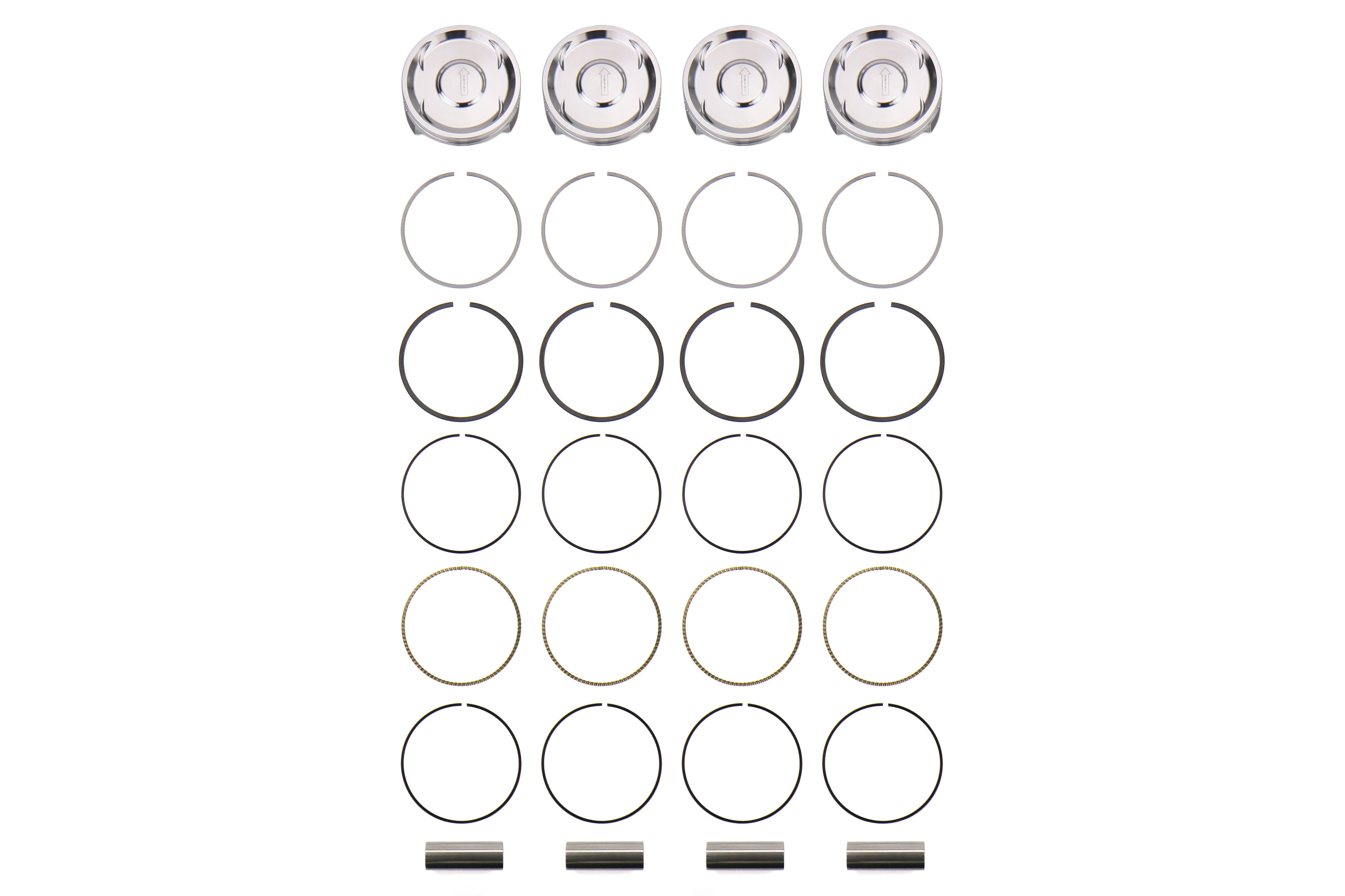 Manley Performance Platinum Series Turbo Tuff Piston Set 99.75mm 8.5:1 For 2.7L Stroker - Subaru Models (inc. 2006-2014 WRX / 2004-2021 STI)